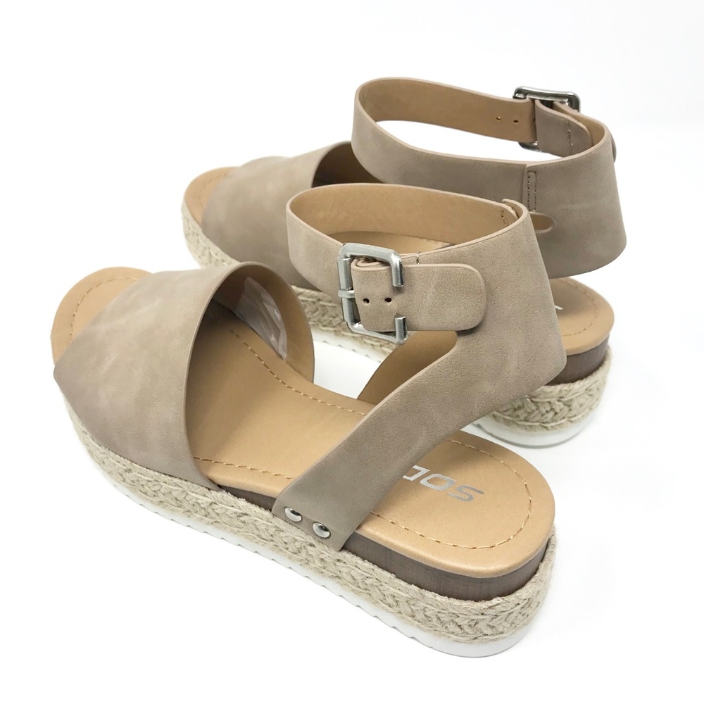 🦋LAST PAIR🦋Espadrille Natural Vegan Wedge Flats - Picture 5 of 7